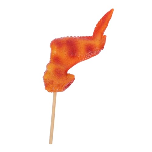 KOMBIUDA Realistisches Fake Hühnchenflügel Modell PVC Künstliche Gegrillte Hähnchenflügel mit Reisfüllung für Küchen Deko Theken Simulierte BBQ Attrappe für Menü Fotos Fenster Dekoration von KOMBIUDA
