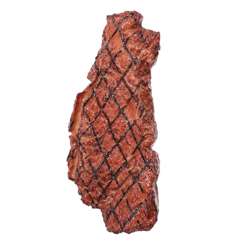 KOMBIUDA Realistisches Steak Modell Attrappe Rohes Steak Deko Lebensmittel Fleisch für Kinderküche Fotografie Requisiten Restaurant Dekor von KOMBIUDA