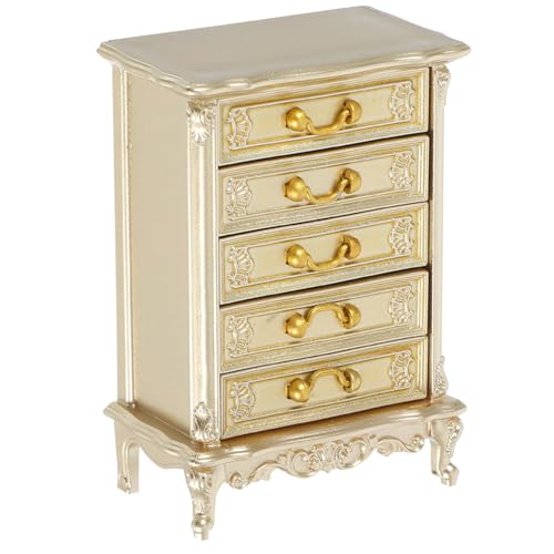 KOMBIUDA Retro Miniatur Nachttischschrank zur Dekoration von Wohnräumen Hochwertiger Mini Schrank für Puppenhäuser für Kreatives und Sammeln von KOMBIUDA