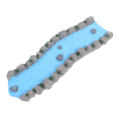 KOMBIUDA Robuste Resin Miniatur Fluss Wasserlandschaft Sandtisch Dekoration für Puppenhaus Gartendeko Therapeutische Sandspiel Accessoires für Psychologen und Wohlfühlräume von KOMBIUDA