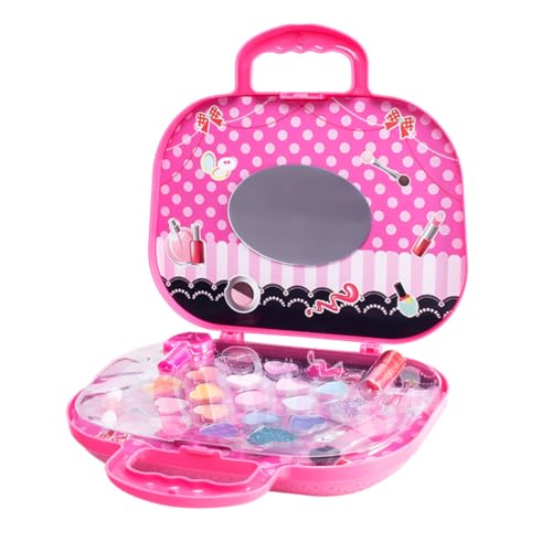 KOMBIUDA Kinderschminkset Spielzeug Mit Spiegel Kinderkosmetik-Set Schminktasche Für Mädchen Sicherer Make-up-Spielzeug KOMBIUDA Kinderschminkset Spielzeug Mit Spiegel Kinderkosmetik-Set Schminktasche Für Mädchen Sicherer Make-up-Spielzeug von KOMBIUDA