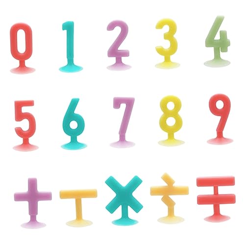 KOMBIUDA Saugspielzeug Set für Lernspielzeug mit Zahlen und Symbolen Kognitiven Fähigkeiten Sicheres und Leichtes Material für Mathematikspiel und Kreative Entwicklung von KOMBIUDA