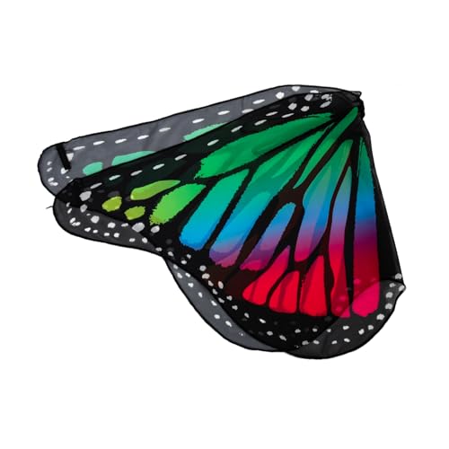 KOMBIUDA Schmetterlings-umhang Schmetterling Cape Kostüm Umhang Mit Feenflügeln Schmetterlingsflügel Schmetterlingsfeenflügel Flügel Kostüm Cape Ornament Polyester Colorful KOMBIUDA Schmetterlings-umhang Schmetterling Cape Kostüm Umhang Mit Feenflügeln Schmetterlingsflügel Schmetterlingsfeenflügel Flügel Kostüm Cape Ornament Polyester Colorful von KOMBIUDA
