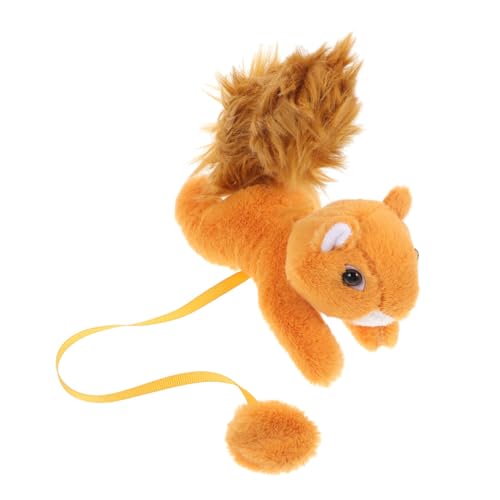 KOMBIUDA Pelziges Tier-eichhörnchen-schulterspielzeug Plüsch-eichhörnchen-Ornament Für Weihnachtsdekoration Party-zubehör Für Erwachsene von KOMBIUDA