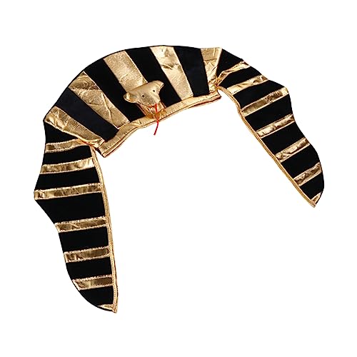 KOMBIUDA Schwarzer Ägyptischer Pharaoh Cosplay Hut mit Schlangenmotiv Halloween Kostüm Kopfschmuck für Erwachsene Leichtes Festtags Accessoire für Maskerade und Party KOMBIUDA Schwarzer Ägyptischer Pharaoh Cosplay Hut mit Schlangenmotiv Halloween Kostüm Kopfschmuck für Erwachsene Leichtes Festtags Accessoire für Maskerade und Party von KOMBIUDA