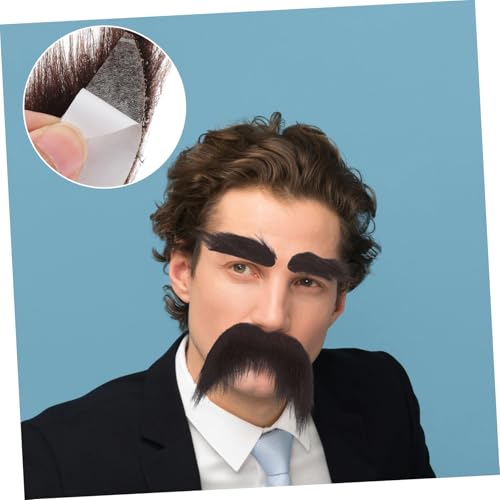 KOMBIUDA Selbstklebender Männer Schnurrbart und Augenbrauen Set Wiederverwendbar Realistischer Fake für Kostüm Halloween Party Cosplay Theater Einfache Anwendung Kleber Lustiges KOMBIUDA Selbstklebender Männer Schnurrbart und Augenbrauen Set Wiederverwendbar Realistischer Fake für Kostüm Halloween Party Cosplay Theater Einfache Anwendung Kleber Lustiges von KOMBIUDA