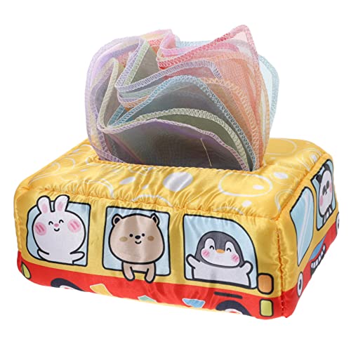 KOMBIUDA Sensorisches Babyspielzeug Lernspiel Tissue Box für Neugeborene und Kleinkinder Robustes Beißspielzeug mit Buntem Design zur Frühkindlichen und Sensorischen Entdeckung von KOMBIUDA