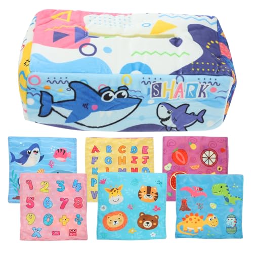 KOMBIUDA Sensorisches Tissue Box Weichem Fördert Feinmotorik Farbunterscheidung und Auditive Entwicklung Montessori Lernspielzeug und für Kleinkinder von KOMBIUDA
