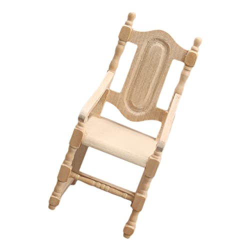 KOMBIUDA Miniatur Holzstuhl Modell Dekoration Für Minihäuser Mikrolandschaftsdekor Simulationsstuhl Kleine Möbel von KOMBIUDA