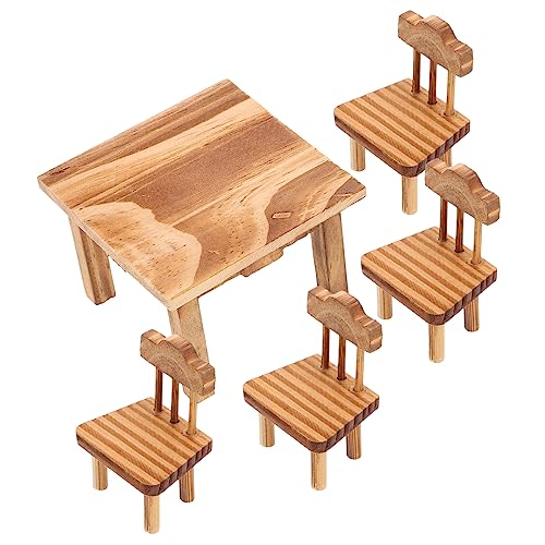 KOMBIUDA Miniatur-chinesische Möbel Holz Tisch Stuhl Pädagogisches Spielzeug Robuste Dekorative Set von KOMBIUDA