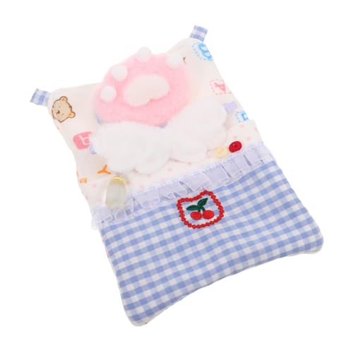 KOMBIUDA Puppenaugenmaske Bettwäsche Zum Rollenspiel Miniatur-schlafzimmerzubehör Puppenhausmöbel Kleines Puppenbett Kissen Und Decke Für Puppen von KOMBIUDA