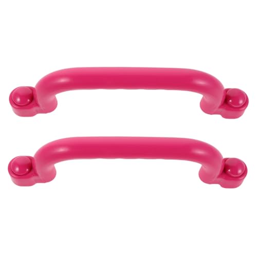 KOMBIUDA Sicherheits Griffhalterung für Spielplatz rutschfeste Kunststoff Griffe Ergonomisch Geformt Leicht zu Reinigen Passend für Klettergerüste Spielhäuser Outdoor Spielgeräte Rosa von KOMBIUDA