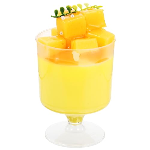KOMBIUDA Simulation Kuchenmodell Dessertbecher mit Deckel Küchenorganisatoren und Aufbewahrung Zinn Schüssel küchendekoration fogelschreker künstliche Puddingverzierung Dessert-Modell PVC von KOMBIUDA