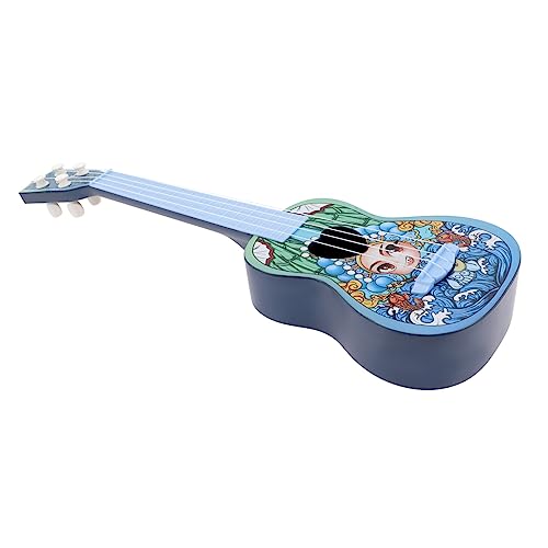 KOMBIUDA Kunststoff-Ukulele Für Kinder Musikinstrument Für Anfänger Spielzeuggitarre Mit Saiteninstrument Und Mini-Gitarre von KOMBIUDA