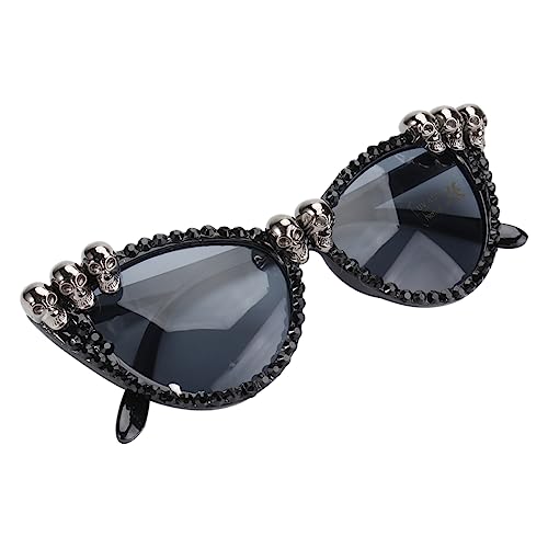 KOMBIUDA Skull Partybrille Halloween Kostüm Brille Silberfarbene Festivalbrille Leichtes Kunststoffdesign für Erwachsene und Lustige Verkleidungsmode von KOMBIUDA