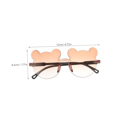 KOMBIUDA Sonnenbrille Bunte Retro Bär Design Leicht Uv Schutz Partybrille für Jungen Mädchen Strand und Alltag von KOMBIUDA