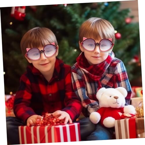 KOMBIUDA Sonnenbrille Fuchsform UV Schutz Party Dekoration Leichtes Kunststoffmodell für Jungen Mädchen Fluoreszierend Rot von KOMBIUDA