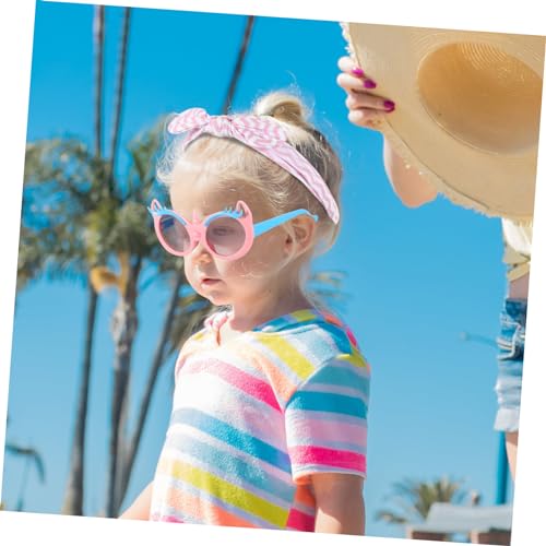KOMBIUDA Sonnenbrille mit Niedlichem Einhorn Haarband Uv Beständig und Bruchsicher Stabiles Design für Jungen und Mädchen für Outdoor Party und Strand Pinkes Teiliges Zubehör von KOMBIUDA