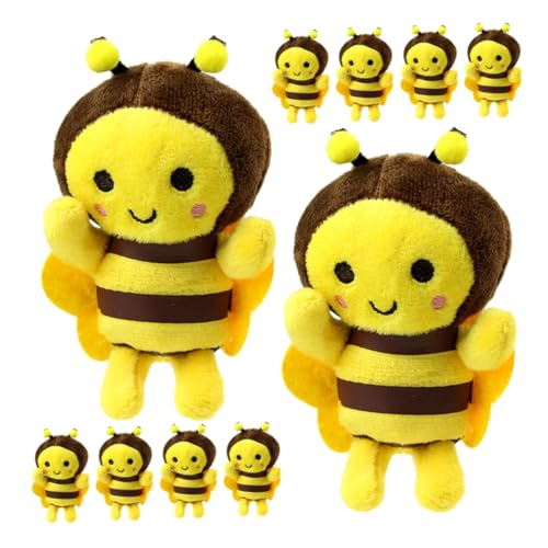 KOMBIUDA Spielzeug 10 Stück kleine Bienenanhänger Gefälligkeiten für Bienenparty Geschenke Partygeschenke Spielzeug Plüschanhänger Kleine Wespe von KOMBIUDA