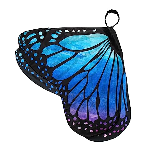 KOMBIUDA Spinnschal Halloween-Kostüm für Schmetterling kostüm Halloween Kleidung halloweenkostüme für Mantel Umhang mit Schmetterlingsflügeln Strandschal Polyester Blue von KOMBIUDA