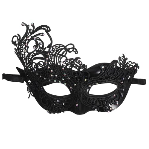 KOMBIUDA Spitzen-masquerade-halbgesichtsmaske mit Elastischem Band Stilvolles Party-accessoire für Halloween Karneval Cosplay und Kostümbälle Damen und Herren Geeignet von KOMBIUDA