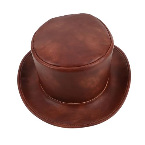 KOMBIUDA Steampunk Zylinderhut Strapazierfähigem Kunstleder Unisex Mittelalter Kostüm Zubehör für Themenpartys Cosplay und Bühnenauftritte Modisches Ritterdesign von KOMBIUDA