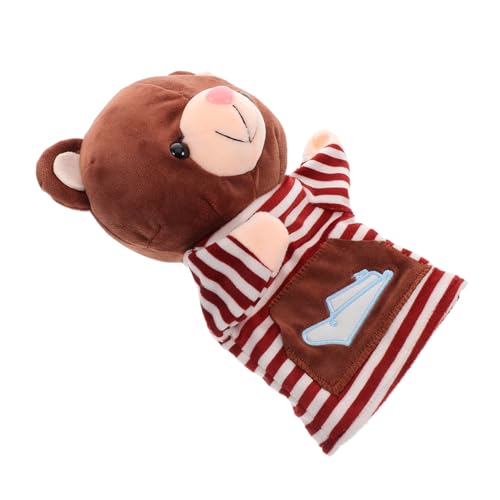 KOMBIUDA Stofftier-handpuppe Puppen Für Die Vorschule Bär Handpuppe Tierhandpuppen Für Kleinkind Handpuppen Zum Geschichtenerzählen Familie Handpuppe Light Brown von KOMBIUDA