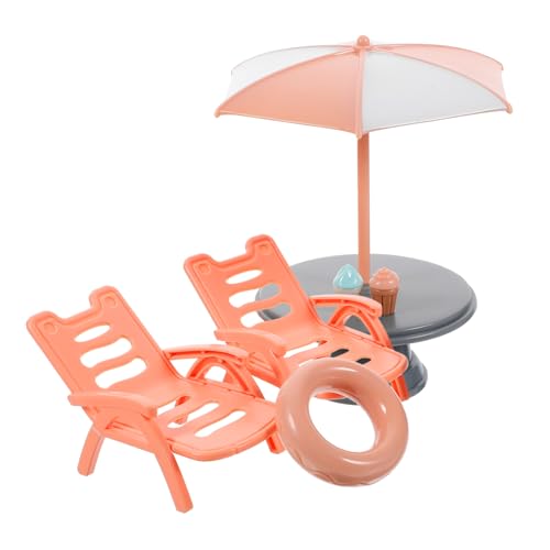 KOMBIUDA Strandkorb-Set sandspielzeug strandspielzeug beach house deko strandspielzeug set puppenhaus deko Bausätze Zubehör Party Mini- - Mini-Strandkorb- Abs von KOMBIUDA