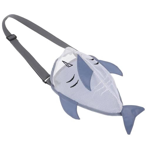 KOMBIUDA Strandtasche Für Muscheltaschen Muschelhalter Muschelsammelbeutel Muschelsammlertasche Kleine Tragetaschen Für Strandmuscheltasche Pool-spielzeugtasche Grey Polyester von KOMBIUDA
