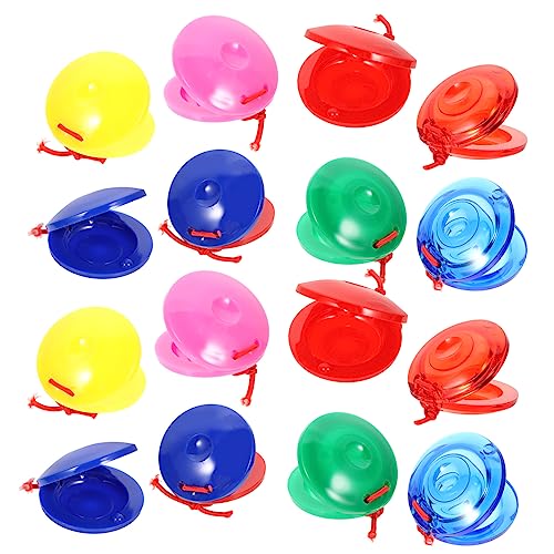 KOMBIUDA Stück Schlaginstrumente Castanets für Frühe Musikalische Bildung Leicht und Tragbar für Musikspielzeuge und Kreative Aktivitäten Zufällige Farbe von KOMBIUDA