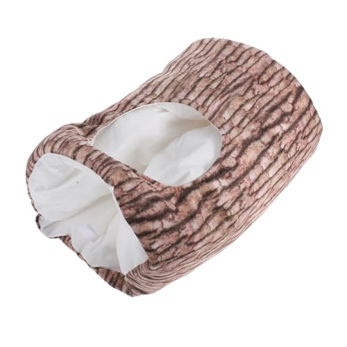 KOMBIUDA Stumpf -Stoff -Kopfabdeckung Weihnachts Hut Plüsch Kopfstück Festliche Kopfbedeckung Spaß Hut Kreative Kopfbedeckung Weihnachtskopftuch Anziehhut Cosplay PP Baumwolle Light Brown von KOMBIUDA