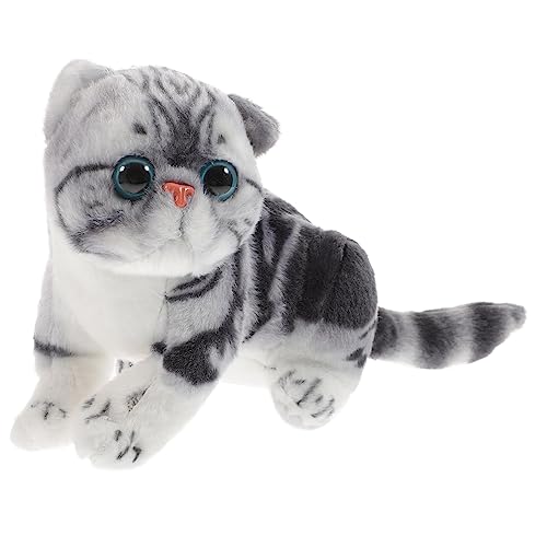 KOMBIUDA Tabby-Katzenpuppe Plüschtiere Kuscheltier Katze Kuscheltier Aufbewahrung gewichtete Kuscheltiere Kuscheltier Animal Toys Stofftierpuppe Plüschpuppe PP Baumwolle von KOMBIUDA