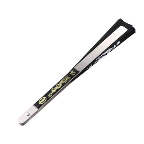 KOMBIUDA Tai-chi-Fan Handheld -Fan Gong China-Fan Martialisch Lüfter Handventilator Faltbar Kampfkunst Tanzende Fans Schwarz von KOMBIUDA