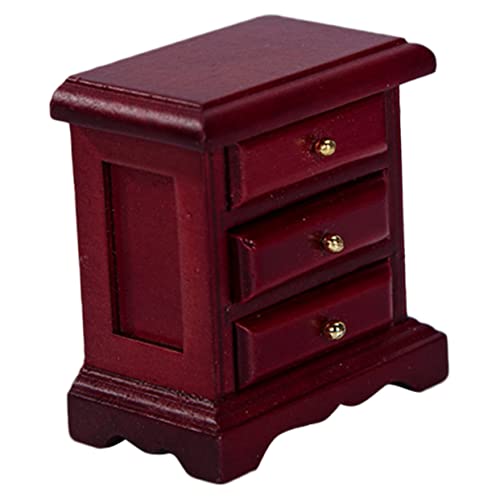 KOMBIUDA Taschenschrank für kinderspielzeug Present Ideas Geburtstags dekoring Toy Mini-Hausdekoration interessanter Miniaturschrank Miniatur-Hausmöbel Birke von KOMBIUDA