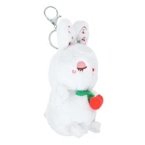 KOMBIUDA Taschenverzierungen Schlüsselanhänger Süß Mädchen Hase Kuscheltiere Schlüsselanhänger Ausgestopft Kaninchen Puppe Tragen Nette Tierschlüsselkainer Karikatur Plüsch Rosa von KOMBIUDA