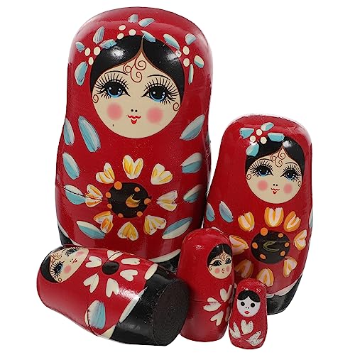 KOMBIUDA Teiliges Handbemalte Russische Holzpuppen Umweltfreundlich Lackiert Klassische Verschachtelte Holzspielzeuge Dekorativ und Pädagogisch als und Wohnaccessoire KOMBIUDA Teiliges Handbemalte Russische Holzpuppen Umweltfreundlich Lackiert Klassische Verschachtelte Holzspielzeuge Dekorativ und Pädagogisch als und Wohnaccessoire von KOMBIUDA