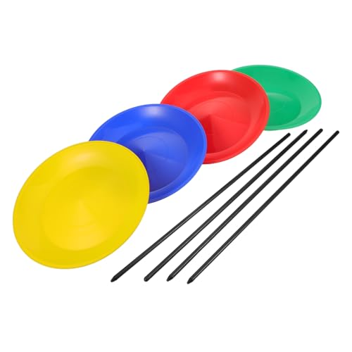 KOMBIUDA Teiliges Zirkus Jonglier Set mit Rotierenden Spinning Plates und Handlichen Stäben Robustes Trainingsspielzeug für Balance und Koordination Bunte Jonglierplatten für Anfänger und von KOMBIUDA