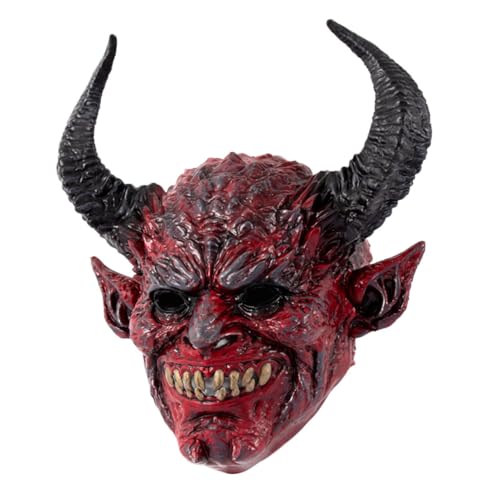KOMBIUDA Teufelshorn-Kapuzenmaske Geistermaske Tiermaske Cartoon-Brille Fischloch Dekoration Anti-Rutsch-Perücke Cosplay-Maske Partymasken Halloween-Dämonenmaske Cosplay Dämonenmaske RP rot KOMBIUDA Teufelshorn-Kapuzenmaske Geistermaske Tiermaske Cartoon-Brille Fischloch Dekoration Anti-Rutsch-Perücke Cosplay-Maske Partymasken Halloween-Dämonenmaske Cosplay Dämonenmaske RP rot von KOMBIUDA