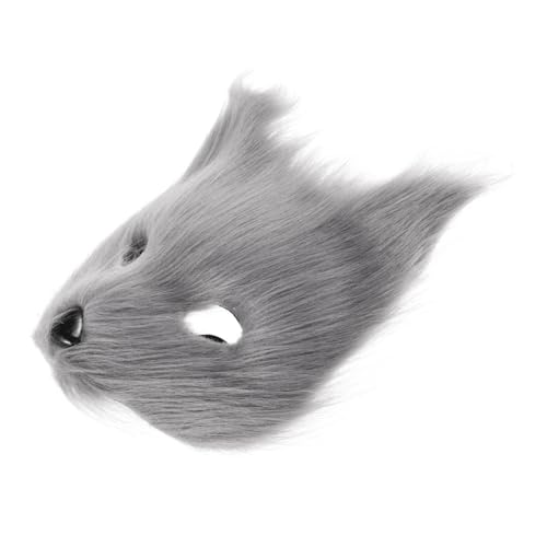KOMBIUDA Pelzige Fuchsmaske Fuchs Halbmaske Tiermaske für Erwachsene Maskerade Fuchsmaske Halloween Party Zubehör von KOMBIUDA