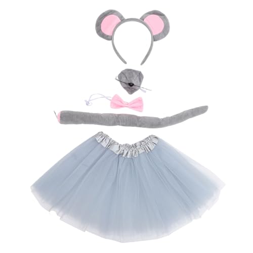 KOMBIUDA Tierisches Maus Kostüm Set Teilig mit Rosa Tutu Rock Ohren Haarreif Schleife Nase und Weiches Stoffmaterial für Halloween Karneval Geburtstag Party Verkleidung KOMBIUDA Tierisches Maus Kostüm Set Teilig mit Rosa Tutu Rock Ohren Haarreif Schleife Nase und Weiches Stoffmaterial für Halloween Karneval Geburtstag Party Verkleidung von KOMBIUDA
