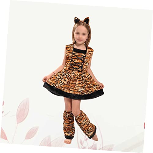 KOMBIUDA Tiger Cosplay Kostüm für Xl Braunes Tiger mädchen Rollenspiel Outfit Langlebiges Material Bequem für Karneval Fasching Halloween Kreatives Bühnenkostüm für Mädchen Jahre von KOMBIUDA