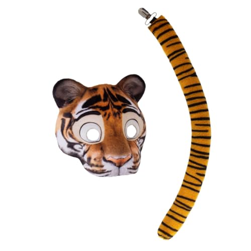 KOMBIUDA Tiger Kostüm Set mit Elastischem Band Realistische Tiermaske und aus Atmungsaktivem EVA Leichtes Bequemes Cosplay Zubehör für Halloween Karneval und Festlichkeiten KOMBIUDA Tiger Kostüm Set mit Elastischem Band Realistische Tiermaske und aus Atmungsaktivem EVA Leichtes Bequemes Cosplay Zubehör für Halloween Karneval und Festlichkeiten von KOMBIUDA