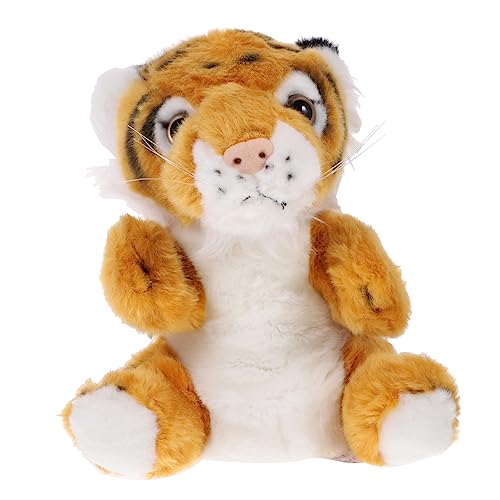 KOMBIUDA Tiger Marionette Geburtstagsgeschenk für Geburtstags für Kleinkind Handpuppen für Plüschpuppe Plüsch-Tiger-Puppe PP Baumwolle Yellow von KOMBIUDA