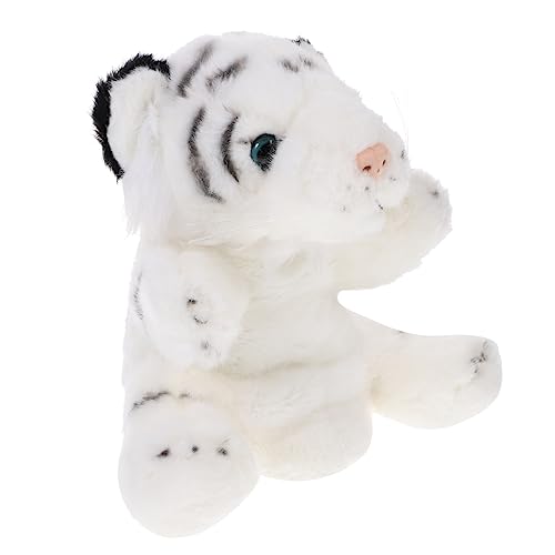KOMBIUDA Tiger Marionette für kinderspielzeug Fingerpuppe The puppeteers Game Handpuppe für Vorführungen Kleinkind handpuppen Hände Tiger Tierpuppen Plüsch Weiß von KOMBIUDA