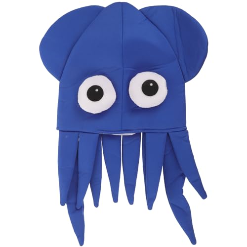 KOMBIUDA Tintenfischhut aufblasbarer Hut Plüsch Frosch Kostümhut Bühnenperformancehut faschingshut kinderkleider Langlebiger Hut party sachen Oktopus-Cartoon-Hut Partyhut Stoff Blue von KOMBIUDA
