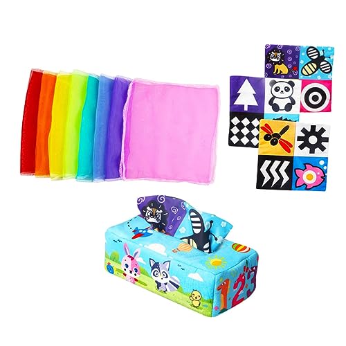 KOMBIUDA Tissue Box Toy für Lustiges und Lehrreiches mit Sound Fördert Motorische Fähigkeiten Sicher und Hautfreundlich für Kleine Hände von KOMBIUDA