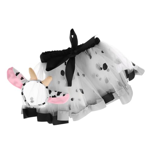 KOMBIUDA Tüllrock mit Atmungsaktives Mesh Gefüttert Vielseitig für Party Tanz Geburtstag Kuh Ohren Haarreif Mädchen Karneval Cosplay Kostüm KOMBIUDA Tüllrock mit Atmungsaktives Mesh Gefüttert Vielseitig für Party Tanz Geburtstag Kuh Ohren Haarreif Mädchen Karneval Cosplay Kostüm von KOMBIUDA