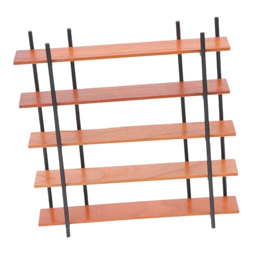KOMBIUDA Unabhängiges Bücherregal Mini-supermarktregale Figur -anzeigeregal Puppenhauszubehör Mini-puppenmöbel Puppenregal Bücherregal Für Studenten Puppenhausregal Holzregal Brown Hölzern von KOMBIUDA