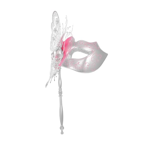 KOMBIUDA Venetian Butterfly aus Metall mit Stab Leichtes und Langlebiges Kostümzubehör für Damen für Halloween Karneval Mardi Gras Ball und Abendveranstaltungen KOMBIUDA Venetian Butterfly aus Metall mit Stab Leichtes und Langlebiges Kostümzubehör für Damen für Halloween Karneval Mardi Gras Ball und Abendveranstaltungen von KOMBIUDA