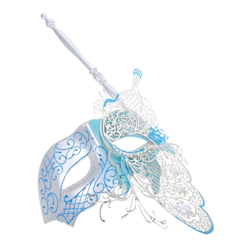 KOMBIUDA Venetian Metall-schmetterlingsmaske mit Stab Leichte Langlebige Karnevalsmaske für Damen für Mardi Gras Halloween Prom Ball und Festliche Abendveranstaltungen KOMBIUDA Venetian Metall-schmetterlingsmaske mit Stab Leichte Langlebige Karnevalsmaske für Damen für Mardi Gras Halloween Prom Ball und Festliche Abendveranstaltungen von KOMBIUDA